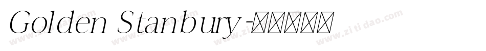 Golden Stanbury字体转换